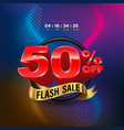 sale banner 3d style vector image vector image