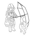 cute kid drawing vector image vector image