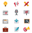 marketing icon set vector image vector image