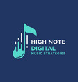 modern music symbol logo vector image