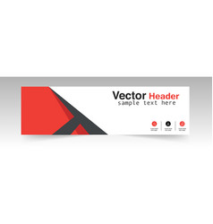 Modern red header design background image Vector Image