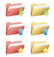 set folders vector image vector image