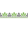 chestnut tree leaves background border vector image vector image