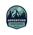 hiking mountain climbing and outdoor activity vector image vector image