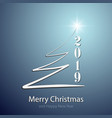 merry christmas and happy new year 2019 background vector image vector image
