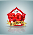 sale banner 3d style vector image vector image