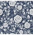 seamless pattern of white roses vector image vector image