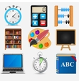 different school icon set2 vector image
