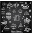 summer chalkboard set vector image vector image