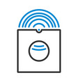 vinyl record in envelope icon vector image