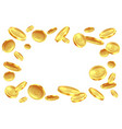 coins explosion gold flying golden treasure vector image