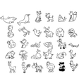 cute cartoon icon set vector image