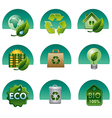 ecology icon set vector image vector image