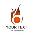 fire logo template 3d easy to edit vector image vector image