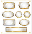 golden empty labels retro vintage design vector image vector image