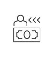 loyalty program line outline icon vector image