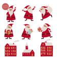 christmas santa characters vector image vector image