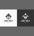 wolf vintage logo stock vector image