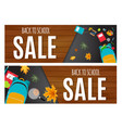 abstract back to school sale background vector image