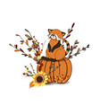 autumn composition isolated on white background vector image