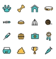 trendy flat line icon pack for designers vector image vector image
