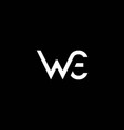 we or ew abstract outstanding professional vector image vector image