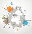 around the world travelling vector image