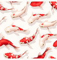 beautiful seamless pattern with koi fish vector image