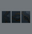 black background abstract realistic papercut vector image vector image