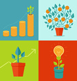 growth concepts in flat style vector image vector image
