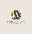 initial letter jw logotype company name logo vector image vector image