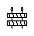 roadworks icon isolated contour symbol vector image