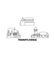 romania transylvania line travel skyline set vector image
