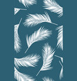 seamless pattern with white palms leaf on green vector image vector image