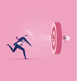 businessman throw light bulb into target concept vector image