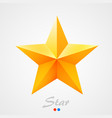 golden star on orange background vector image
