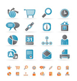 internet and computer icons vector image