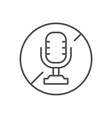 no sound line outline icon vector image