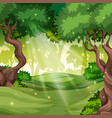 a green forest background vector image