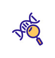 dna test icon isolated contour symbol vector image vector image