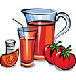 fresh tomato juice vector image