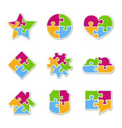 Puzzle triangles Royalty Free Vector Image - VectorStock