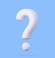 3d question mark vector image