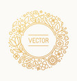 vintage frame in trendy linear vector image vector image