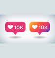 counter notification icon social media gradient vector image