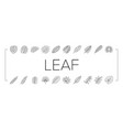 palm leaf summer plant green icons set vector image