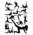 silhouette healthy woman vector image vector image
