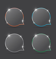 speech bubbles with spark vector image vector image