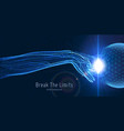 wired hand crushing vector image