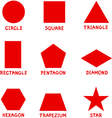 basic geometric shapes with captions vector image